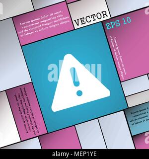 Point d'exclamation, icône de mise en garde Attention signe. Une télévision moderne style pour votre conception. Vector illustration Illustration de Vecteur