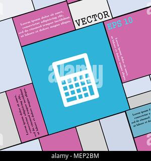L'icône Calculatrice signe. Une télévision moderne style pour votre conception. Vector illustration Illustration de Vecteur