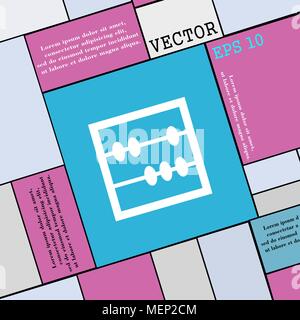 L'icône d'Abacus signe. Une télévision moderne style pour votre conception. Vector illustration Illustration de Vecteur