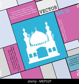 L'architecture de la mosquée turque, l'icône de signe. Une télévision moderne style pour votre conception. Vector illustration Illustration de Vecteur