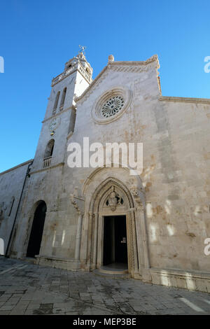 L'église St Marc dans le centre-ville historique de Korcula l'île de Korcula en Croatie. Banque D'Images