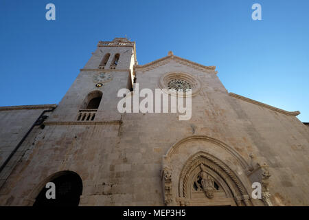 L'église St Marc dans le centre-ville historique de Korcula l'île de Korcula en Croatie. Banque D'Images