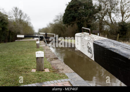 Nombre de 39 à côté de l'Aqueduc Edstone Banque D'Images