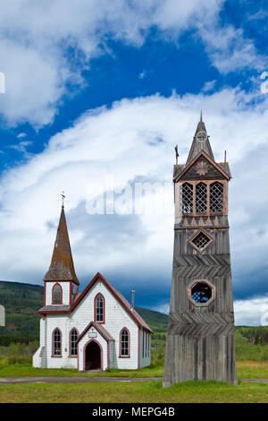 Historic St. Paul's Anglican Church, Kitwanga, British Columbia Canada Banque D'Images