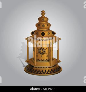 Vecteur réaliste Ramadan lampe ou lanterne pour maquette carte de souhaits ou de l'affiche. Illustration de Vecteur