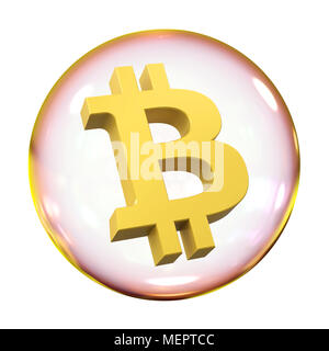 Isolées Bulle Bitcoin Banque D'Images