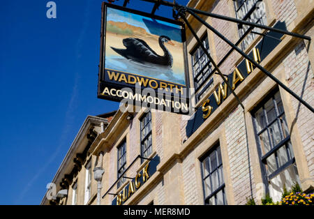 Autour de devizes, Wiltshire england uk une ville le Black Swan pub Banque D'Images