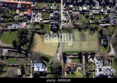 Vue aérienne de Beverley Tennis Club BERLTC, East Yorkshire Banque D'Images