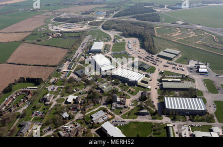 Vue aérienne de l'École de défense des transports à l'Aérodrome de Molescroft Banque D'Images