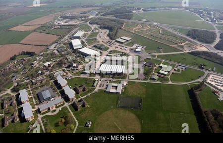Vue aérienne de l'École de défense des transports à l'Aérodrome de Molescroft Banque D'Images