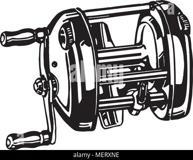 Bobine de pêche 7 - Retro Clipart Illustration Illustration de Vecteur