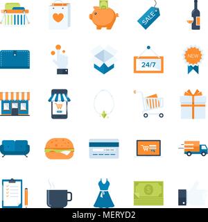 Shopping et du Commerce Illustration de Vecteur