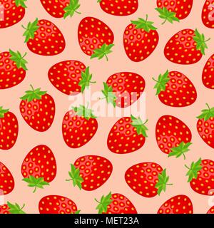Motif fraise vectoriel continu Illustration de Vecteur