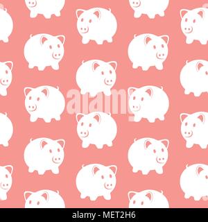 Modèle sans couture avec piggy Illustration de Vecteur