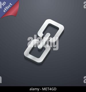 L'icône de lien symbole. 3D genre. Design moderne et branché, avec de l'espace pour votre texte Vector illustration Illustration de Vecteur