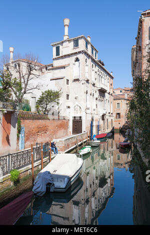 Palazzo Soranzo Van Axel, Fondamenta Van Axel, le Rio della Panada, Cannaregio, Venise, Vénétie, Italie, le mieux conservé à Venise palais gothique Banque D'Images