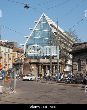 MILAN, ITALIE - CIRCA AVRIL 2018 : Fondazione Feltrinelli foundation conçu par les architectes Herzog et de Meuron Banque D'Images