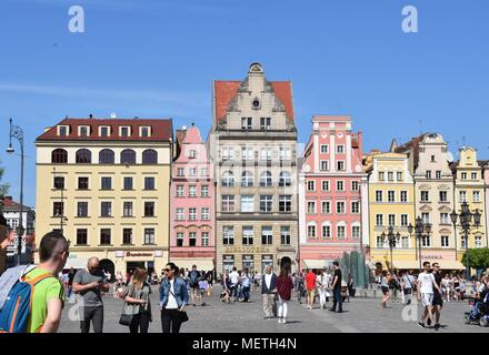 Wroclaw, Pologne. 22 avr, 2018. Avril 22,2018 Pologne Wroclaw Wroclaw dans GoÂ³Ãªbi Square Crédit : Piotr/Twardysko ZUMA Wire/Alamy Live News Banque D'Images