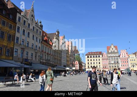 Wroclaw, Pologne. 22 avr, 2018. Avril 22,2018 Pologne Wroclaw Wroclaw dans GoÂ³Ãªbi Square Crédit : Piotr/Twardysko ZUMA Wire/Alamy Live News Banque D'Images