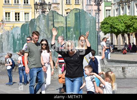 Wroclaw, Pologne. 22 avr, 2018. Avril 22,2018 Pologne Wroclaw Wroclaw dans GoÂ³Ãªbi Square Crédit : Piotr/Twardysko ZUMA Wire/Alamy Live News Banque D'Images