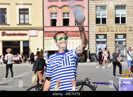 Wroclaw, Pologne. 22 avr, 2018. Avril 22,2018 Pologne Wroclaw Wroclaw dans GoÂ³Ãªbi Square Crédit : Piotr/Twardysko ZUMA Wire/Alamy Live News Banque D'Images