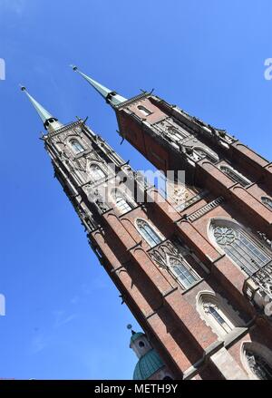 Wroclaw, Pologne. 22 avr, 2018. Avril 22,2018 Wroclaw Pologne Cathédrale Saint-Jean à Ostrow Tumski Wroclaw Crédit : Piotr Twardysko/ZUMA/Alamy Fil Live News Banque D'Images