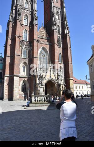 Wroclaw, Pologne. 22 avr, 2018. Avril 22,2018 Wroclaw Pologne Cathédrale Saint-Jean à Ostrow Tumski Wroclaw Crédit : Piotr Twardysko/ZUMA/Alamy Fil Live News Banque D'Images