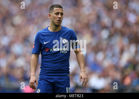 Londres, Royaume-Uni. 22 avr, 2018. Eden Hazard de Chelsea . L'Unis FA Cup semi finale match, Chelsea v Southampton au stade de Wembley à Londres, le dimanche 22 avril 2018. Cette image ne peut être utilisé qu'à des fins rédactionnelles. Usage éditorial uniquement, licence requise pour un usage commercial. Aucune utilisation de pari, de jeux ou d'un seul club/ligue/dvd publications. Photos par Andrew Andrew/Verger Verger la photographie de sport/Alamy live news Banque D'Images