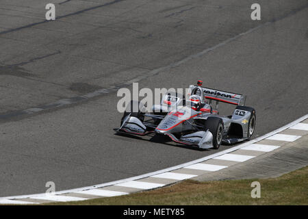 Birmingham, Alabama, USA. Apr 23, 2018. Force de volonté (12) de l'Australie les luttes pour l'emploi par l'intermédiaire d'active au cours de la Honda Grand Prix de l'Alabama à Barber Motorsports Park à Birmingham, Alabama. Crédit : Justin R. Noe Asp Inc/ASP/ZUMA/Alamy Fil Live News Banque D'Images