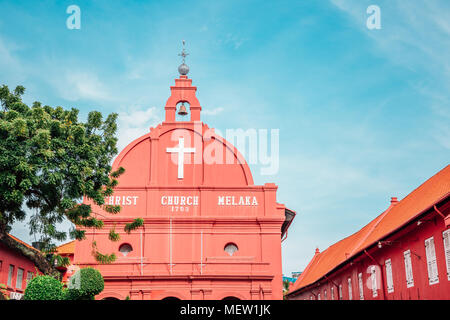 Christ Church à Malacca Melaka, Malaisie Banque D'Images