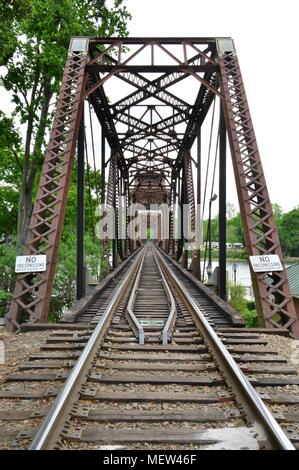 Un pont de chemin de fer à Augusta en Géorgie Banque D'Images