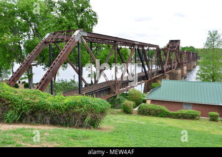 Un pont de chemin de fer à Augusta en Géorgie Banque D'Images