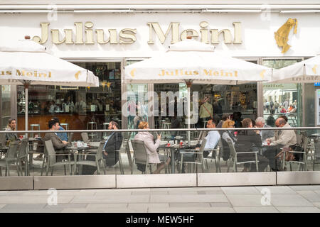 Julius Meinl shop et Wustenrot company Building, rue Graben, Vienne, Autriche, Europe. Banque D'Images