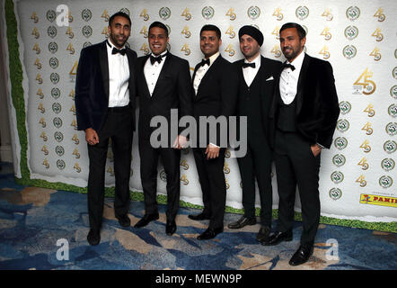 Les invités pendant la PFA Awards 2018 au Grosvenor House Hotel, Londres. ASSOCIATION DE PRESSE Photo. Photo date : dimanche 22 avril, 2018. Voir l'ACTIVITÉ DE SOCCER histoire PFA. Crédit photo doit se lire : John Walton/PA Wire Banque D'Images