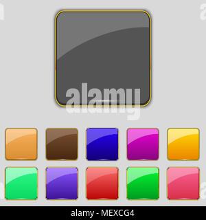 Ensemble de blank colorful web boutons pour site web ou app. Vector illustration Illustration de Vecteur