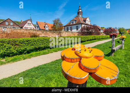 Centre-ville historique de Büdingen, Hesse, Germany, Europe Banque D'Images