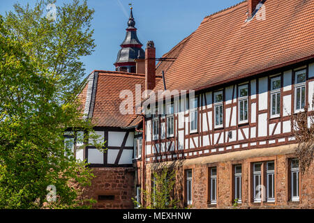 Maison à colombages dans le centre historique de la ville de Büdingen, Hesse, Germany, Europe Banque D'Images