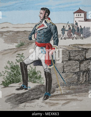 Joaquin Blake (1759-1827). Militaire espagnol . Servi dans la Révolution française et les guerres de la péninsule. Gravure, 19ème siècle. Banque D'Images