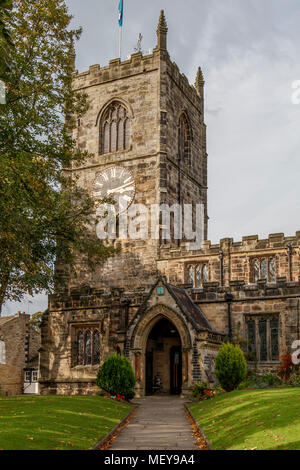 La 14e année 1 thC, médiévale, anglicane, la Holy Trinity Church de Skipton, Yorkshire du Nord, au Royaume-Uni. Banque D'Images