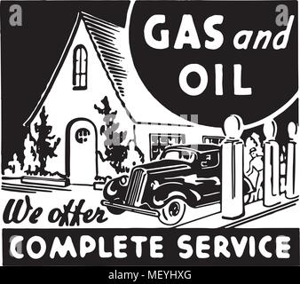 Le gaz et le pétrole 2 - Petite annonce bannière Illustration de Vecteur