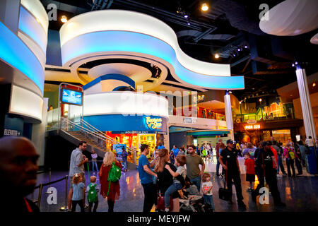 Atlanta capitale de l'état américain de Géorgie, l'Aquarium de Géorgie à l'intérieur de l'espace principal de l'intérieur Banque D'Images