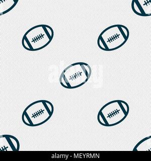 L'icône de football américain signe. Motif géométrique transparente avec la texture. Vector illustration Illustration de Vecteur