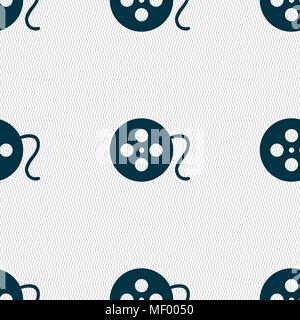 L'icône film signe. Motif géométrique transparente avec la texture. Vector illustration Illustration de Vecteur