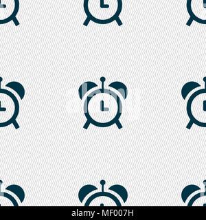 L'icône de réveil signe. Motif géométrique transparente avec la texture. Vector illustration Illustration de Vecteur