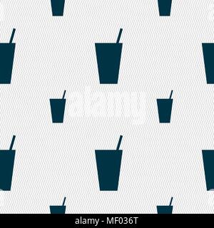 Icône cocktail signe. Motif géométrique transparente avec la texture. Vector illustration Illustration de Vecteur