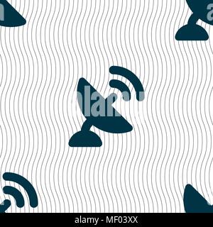 L'icône d'antenne satellite signe. Motif géométrique transparente avec la texture. Vector illustration Illustration de Vecteur