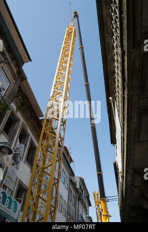 Lifter dans le centre historique de la ville de Braga au Portugal Banque D'Images