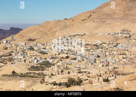 Wadi Musa, petite ville près de Petra, Jordanie Banque D'Images