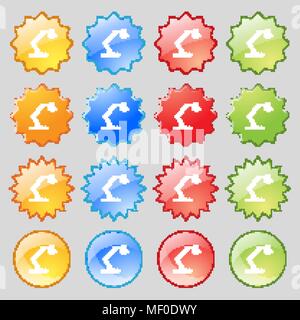 La lumière, l'électricité, l'ampoule se déconnecter icône. Grand ensemble de 16 boutons modernes colorés pour votre conception. Vector illustration Illustration de Vecteur