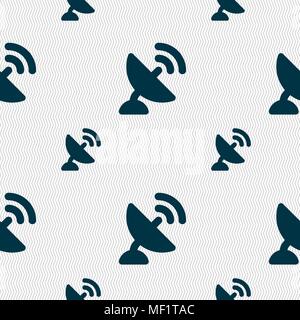 L'icône d'antenne satellite signe. Motif géométrique transparente avec la texture. Vector illustration Illustration de Vecteur